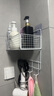 墙上壁挂宿舍免打孔浴室架子厨房收纳挂篮卫生间收纳整理置物架 白色中号+四个钩 1层 实拍图