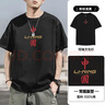 李宁（LI-NING）短袖t恤男夏款潮流印花情侣款半袖宽松休闲透气圆领纯棉运动T恤 实拍图