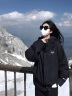 吉普冲锋衣男女三合一春秋冬季可拆卸连帽登山情侣机能夹克外套上衣 黑色【单衣春秋款】 XL 【建议120-140斤】 实拍图