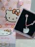 吊坠足银 手工编绳足银999helloKitty猫魔法可爱吊坠项链闺蜜儿童 凯蒂猫粉绳项链 实拍图