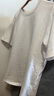 无印良品（MUJI）男式 水洗粗棉线圆领短袖T恤 男士打底衫纯棉全棉 男装 白色 AB1MCC4S L (175/100A) 实拍图