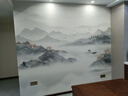 新福壁海墙纸定制3d立体中式水墨山水电视背景墙壁纸客厅壁布卧室墙布壁画 进口无缝彩绘布/平方 实拍图