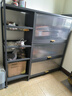 帅仕厨房置物架落地橱柜多层微波炉烤箱收纳碗柜餐边水果蔬菜储物架子 【特厚加高层】灰4层120长32深 实拍图