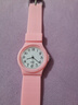 【静音走时】学霸考试专用手表男女款学生儿童简约表盘石英手表 粉红色 实拍图