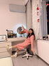 千禧华府化妆椅女生卧室凳子化妆凳奶油风美甲椅子2025新款梳妆台凳子灰色 实拍图