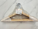 京东京造 实木衣架木质无痕衣服架木头衣服挂木制大衣西装衣撑 8个 原木色 实拍图