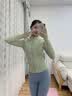 VICTORIATOURIST瑜伽服套装女运动套装普拉提训练跑步健身服春夏带胸垫三件套绿L 实拍图
