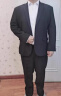 纱格大码西服男套装加肥加大西装外套胖子宽松特大号正装新郎结婚西服 黑色【单西服上衣】 4XL (建议195-215斤) 实拍图