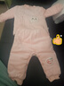 小三月男女宝宝夹棉衣服冬季婴儿加厚分体两件套装棉衣棉裤冬装棉服外穿 A107套装小兔粉 66码，建议10-16斤 实拍图