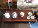 神雕（SHEN DIAO）整块原木花梨木茶盘电木款单层排水式简约茶托盘家用大号实木茶台 花梨木-简流水(70x35)配水球水管 实拍图