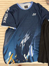 夏季速干短袖羽毛球服乒乓球运动服套装男女专业透气比赛服两件套 3125男款蓝色套装028黑金 XL 实拍图
