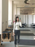 铂呐苓瑜伽服女春秋长袖高弹速干透气运动外套文胸健身服紧身显瘦上衣 瑜伽服三件套【外套+裤子+背心】 M【90-110斤】 实拍图