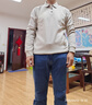 吉普（JEEP）长袖T恤男士春秋季polo宽松休闲打底衫衣服男装 卡其加绒 XL  实拍图
