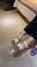 红蜻蜓皮凉鞋夏季软底舒适妈妈鞋子女坡跟软皮沙滩鞋女 WTK233142 实拍图