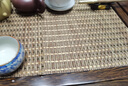 久堂茶盘隔茶渣垫过滤茶盘垫茶席茶网茶台垫纤维茶席茶垫竹席茶具配件 金黄大号45*30单张 实拍图