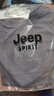 JEEP SPIRIT吉普新款纯棉短袖T恤男圆领宽松薄款男士夏季休闲半袖体恤打底衫 DX卡其+铁灰 3XL (建议150-165斤) 实拍图