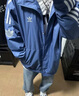 adidas休闲简约三条纹梭织立领夹克外套男装阿迪达斯官方三叶草 深蓝 L 实拍图