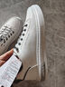 卡帝乐鳄鱼（CARTELO）鞋子男鞋秋冬季2025潮流休闲鞋男英伦皮鞋男士软底板鞋 白灰 43 实拍图