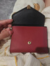 酷奇袋鼠（KUQIDAISHU）女士钱包ins2025新款日韩简约女短款三折小包欧美零钱包卡包皮夹 红色 实拍图