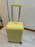 漫游雪糕女学生行李箱拉链款拉杆箱儿童轻便登机轻音皮箱旅行箱子 奶酪黄 20英寸 超轻设计水杯架+USB充电 实拍图