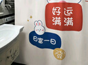 未来式浴室浴帘隔断帘卫生间淋浴隔断防水帘防霉免打孔高档遮挡门帘子 好运满满 单帘:帘80宽X180高 实拍图