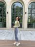 VICTORIATOURIST瑜伽服套装女运动套装普拉提训练跑步健身服春夏带胸垫三件套绿L 实拍图