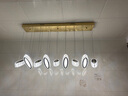 世澜LED轻奢水晶餐厅吊灯港式不锈钢水晶长条灯创意现代简约吧台灯具 5头-长60cm-无极调光 实拍图