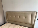 星棠免安装床头板软包靠背垫一体落地实木框架单买卧室家具 卡其【生态真皮】全实木框架 送货上门：宽180CM*高115CM 实拍图