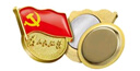 格立特（gelite）磁吸党徽强磁2025最新版党员徽章党徽胸章别针款胸针国家标准款加厚2cm双面大磁扣蝴蝶镀金不褪色 实拍图