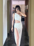 JIOESC泳衣女款2025新款比基尼分体长裙海边度假性感小胸高级感保守显瘦 高级白（两件套） M （75-95） 实拍图