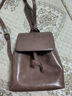 viney牛皮双肩包女复古学生高中初中书包轻便旅游旅行背包生日礼物女友 实拍图