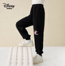 迪士尼（DISNEY）童装儿童男女童加绒加厚长裤针织运动束脚裤子23冬DB341ME18黑140 实拍图