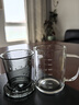 美斯尼 茶杯玻璃杯刻度杯量杯 茶水分离杯创意墨色玻璃泡茶杯 绅士杯 430mL 实拍图
