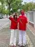 MDlila【两件装】情侣装短袖t恤2025新款一男一女夏装季套装衣服团体服 白色男款+白色女款 XL 男/女L 实拍图