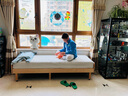 美型美酷 伸缩床小户型客厅实木折叠沙发床两用双人单人坐卧两用床推拉床 65cm宽/床垫【椰棕+海绵】 1 实拍图