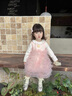 G.duck小黄鸭童装女童连衣裙春秋儿童裙子公主裙女孩蓬蓬蛋糕裙生日礼服 粉色 90 建议1~2岁【 80-90cm】cm 实拍图