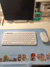 罗技（Logitech）时尚系列K380蓝牙键盘 无线键盘Mac笔记本平板IPAD电脑静音键盘安卓手机多设备超薄家用巧克力按键 白色键盘+PEBBLE IP大耳狗积木 实拍图