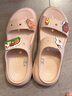卡骆驰（CROCS）经典泡芙凉鞋舒适耐磨坡跟泡芙鞋户外拖鞋|207670 石英粉-6UR(含智必星) 37 (230mm) 38 实拍图