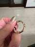 白岚麻花耳环女S925银耳钉时尚潮流素圈耳饰简约优雅气质生日礼物 金色大号 实拍图