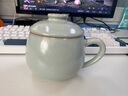 雅瓷汝窑喝茶杯会议室泡茶杯陶瓷办公水杯带盖汝瓷茶杯小青杯礼盒装 实拍图
