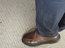 百丽通勤商务皮鞋男牛皮褶皱增高休闲鞋A1373AM4 棕色 40 实拍图