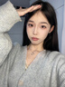 AIF莫比乌斯环999纯银项链女锁骨链轻奢高级感生日礼物送女友送老婆 白.金色/礼盒/七仓配送/当次日达 实拍图