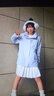 骆驼（CAMEL）户外冲锋衣三合一可拆防水登山服3513月光蓝,女XXL 实拍图