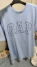 Gap男女装夏季纯棉字母logo短袖T恤宽松百搭上衣A00818 蓝色 185/104A(XXL) 亚洲尺码 实拍图