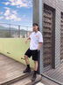 顶峰保罗（Dingfengbaoluo）冰丝休闲短裤男夏季纯色宽松透气运动速干沙滩裤子HYJ02黑色L 实拍图