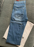 皮尔卡丹（pierre cardin）牛仔裤男冬季棉弹透气修身商务修身直筒裤长裤子深蓝33码 实拍图