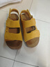 百丽（Belle）张凌赫同款smiley联名快乐吐司1代升级版女勃肯凉鞋D7X1DBL5 黄色-女款 （1代升级版） 36 (230mm) 实拍图