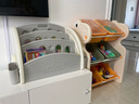 曼龙围栏儿童书架桌面置物架储物架家用收纳架画板二合一多功能绘本架 实拍图