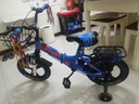 永久儿童自行车可折叠男女孩2-3-4-6-10岁脚踏车中小童宝宝童车 蓝 【避震一体轮＋加宽闪轮】可折叠 14寸 实拍图
