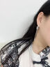 栢启歆银色长款流苏耳环女高级设计感银针耳钉2025小众气质时尚耳饰 绳结流苏耳环 实拍图